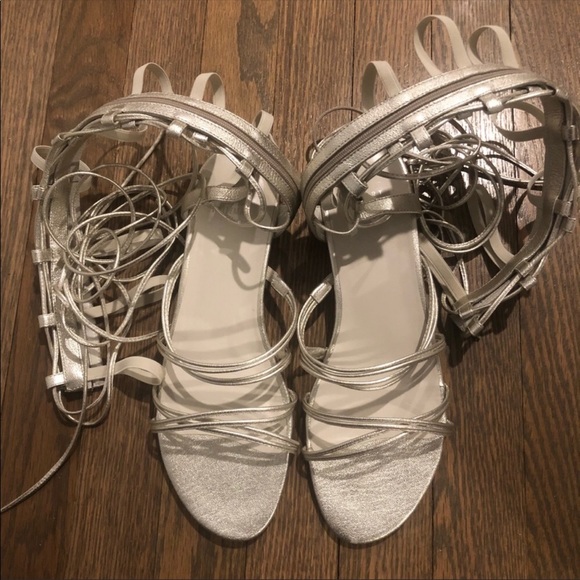 Stuart Weitzman Silver 'sparta' Gladiator Sandals - Picture 7 of 8